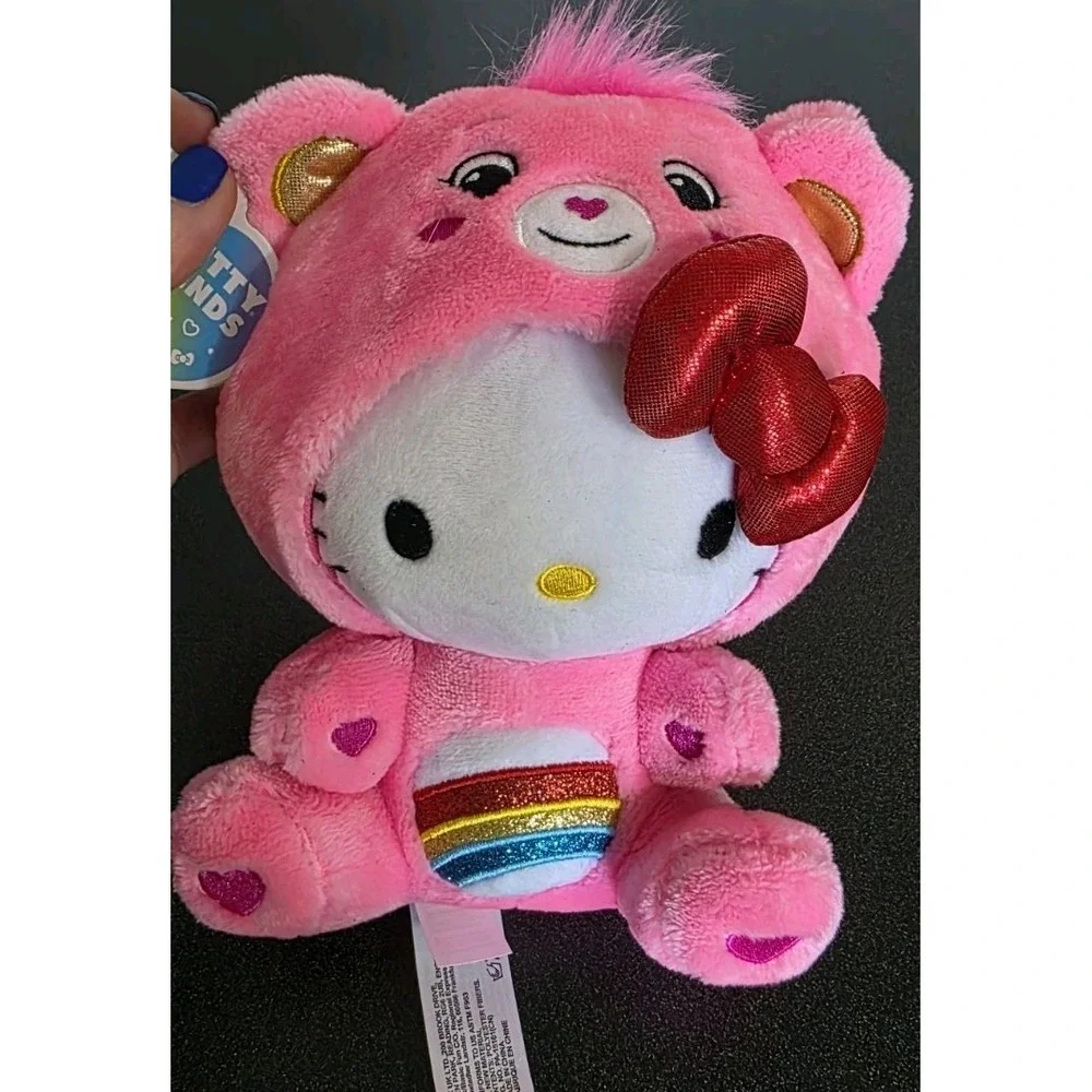Hello Kitty and Cheer Care Bear in One Cute Soft Plush Stuffed‎ Animal W/ Tags